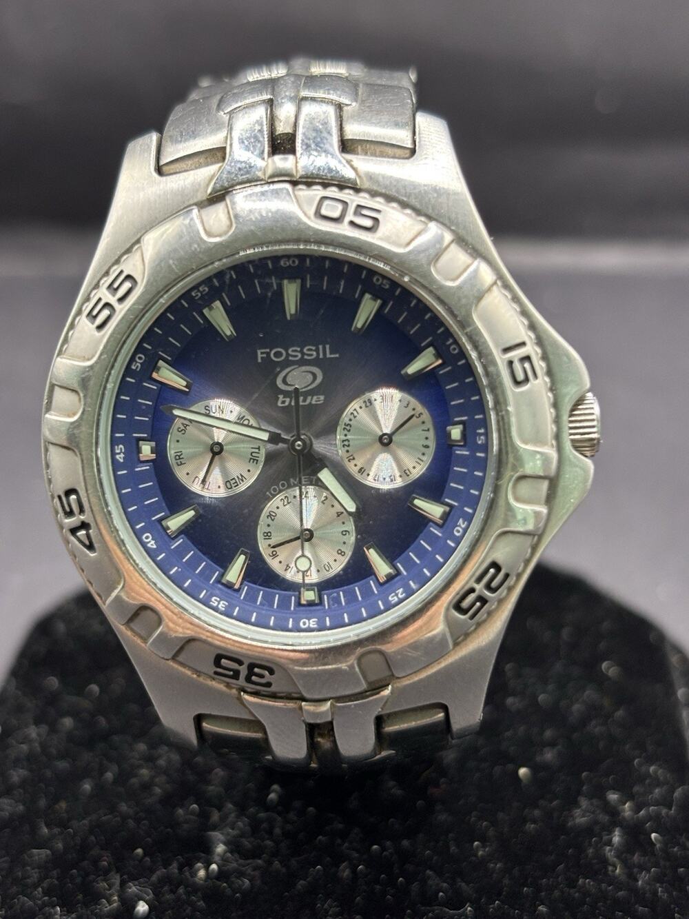 Fossil Blue Vintage Men’s Chronograph BQ-9177- New Battery